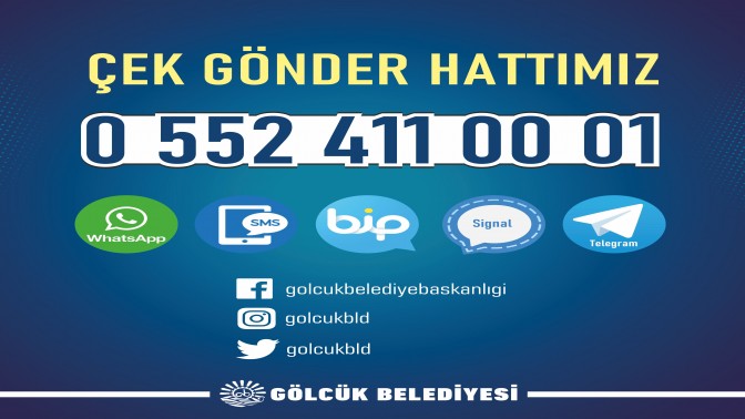 GÖLCÜK BELEDİYESİ ÇEK GÖNDER HATTI HİZMETE BAŞLADI