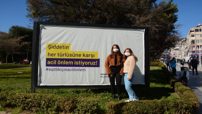 Kadına Saygı Ve Adalet İzmit Bilboardlarında