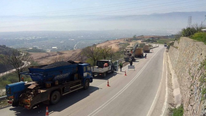 Kısıtlamada Körfez İlimtepe Yolunda Çalışma Yapıldı