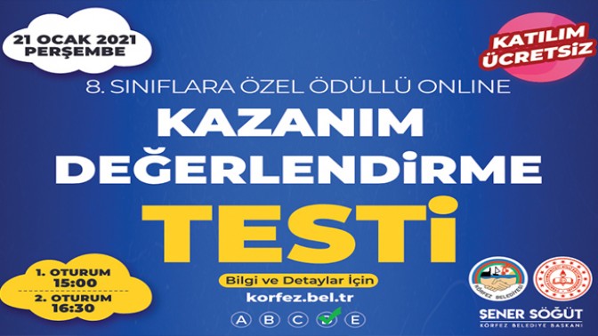 Körfez Belediyesi’nden Online Deneme Sınavı